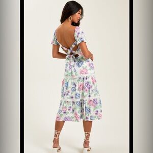 Altar’d state Becca floral midi dress